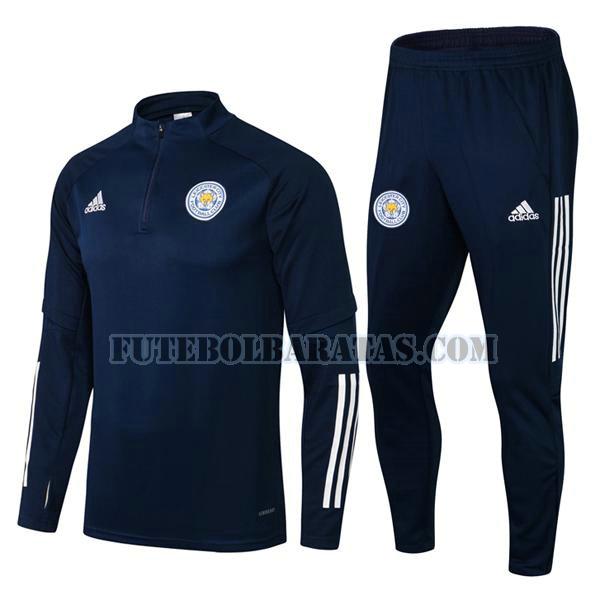 agasalho leicester city 2021 22 conjunto - azul homens